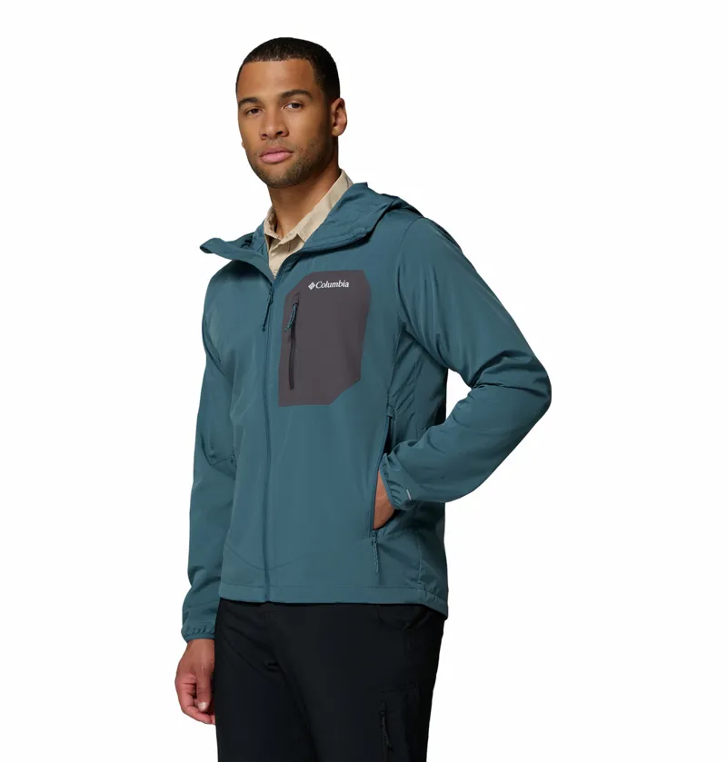 Columbia Men's Tall Heights III Hooded Softshell Jacket - Everblue/Shark-1