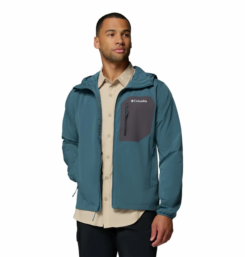 Columbia Men's Tall Heights III Hooded Softshell Jacket - Everblue/Shark-2