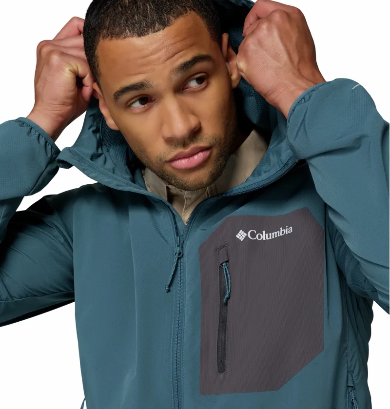 Columbia Men's Tall Heights III Hooded Softshell Jacket - Everblue/Shark-5