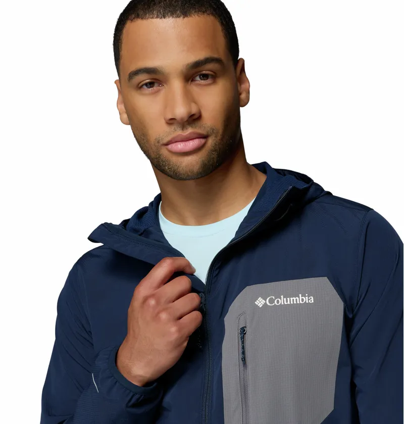 Columbia Men's Tall Heights III Hooded Softshell Jacket - Collegiate Navy/City Grey-5