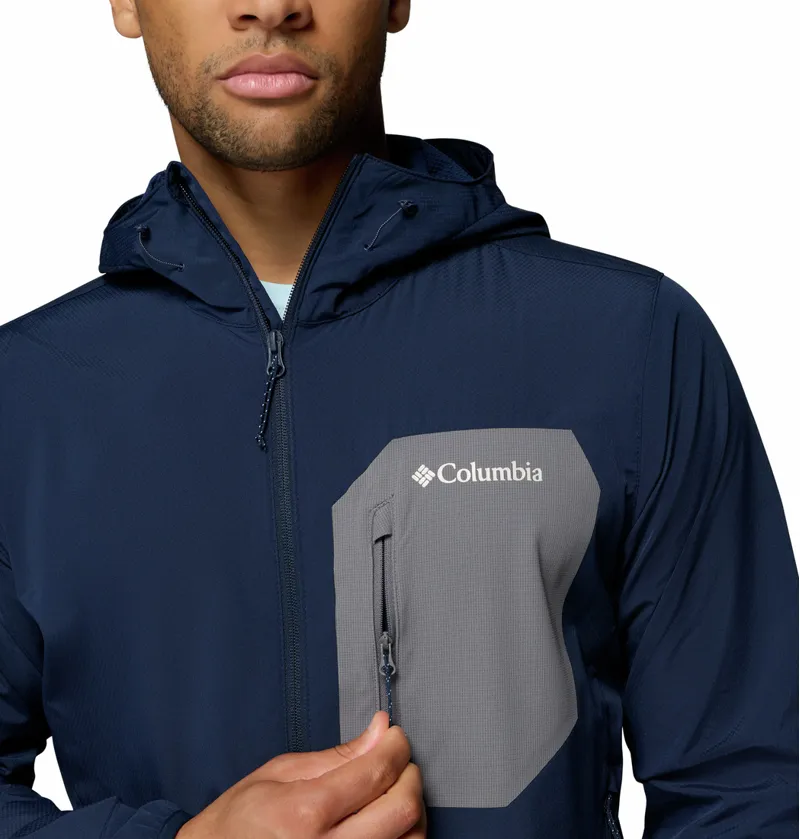 Columbia Men's Tall Heights III Hooded Softshell Jacket - Collegiate Navy/City Grey-4