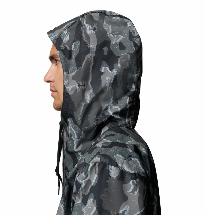 Columbia Men's Spire Valley Hooded Windbreaker -  Black Treebark/Black-5