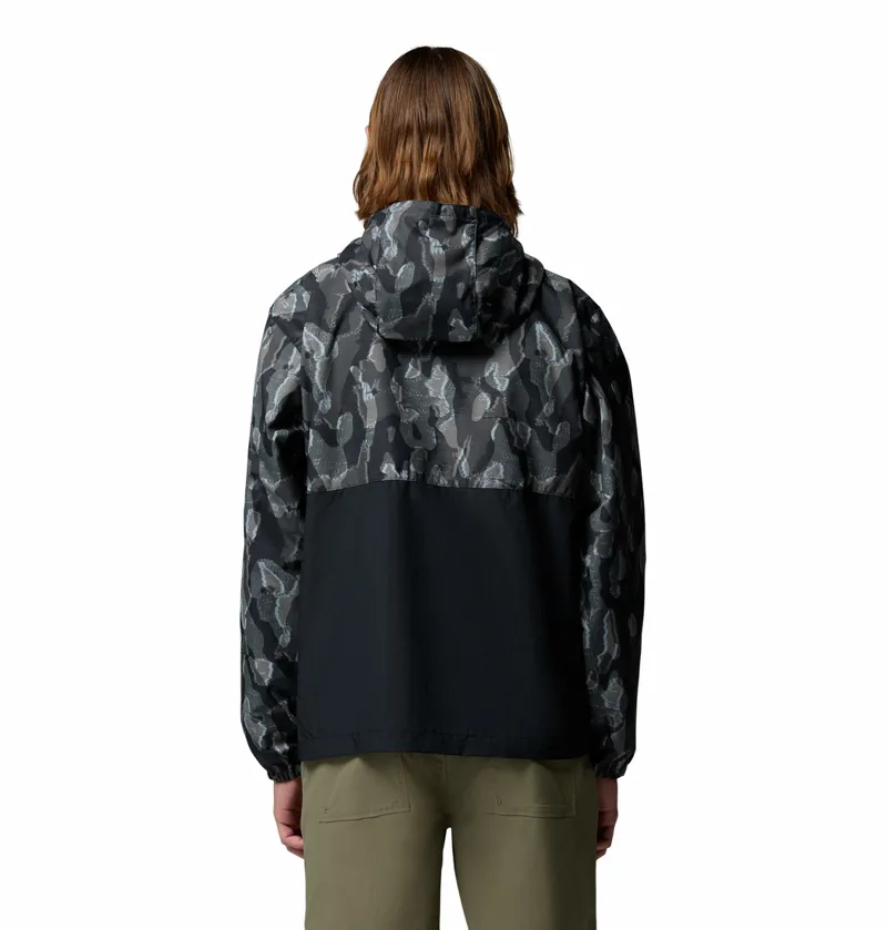 Columbia Men's Spire Valley Hooded Windbreaker -  Black Treebark/Black-2