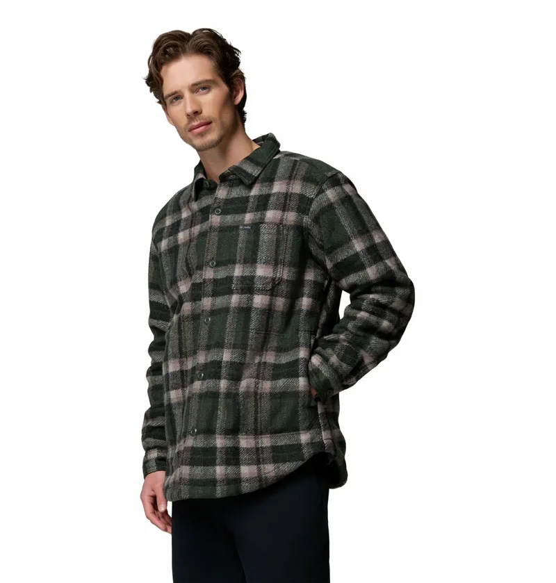 Columbia Men's Hunter Arch Shirt Jacket - Greenscape Track Plaid-1