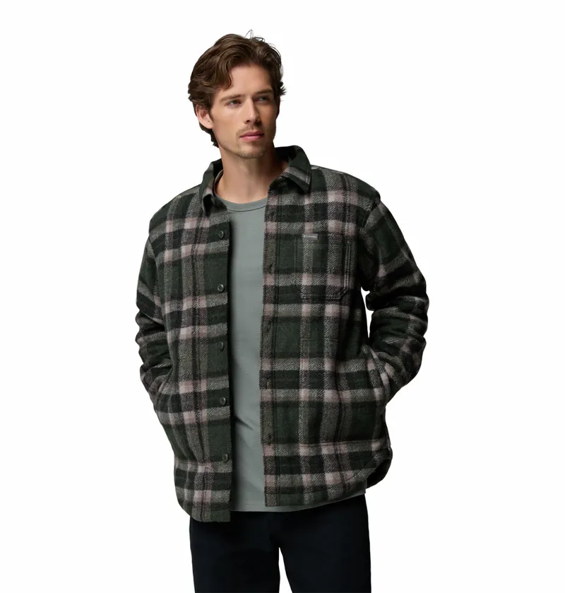 Columbia Men's Hunter Arch Shirt Jacket - Greenscape Track Plaid-2