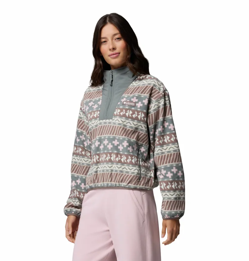 Columbia Women's Sequoia Grove II Printed Half Zip Fleece - Iron Wizard Island-1
