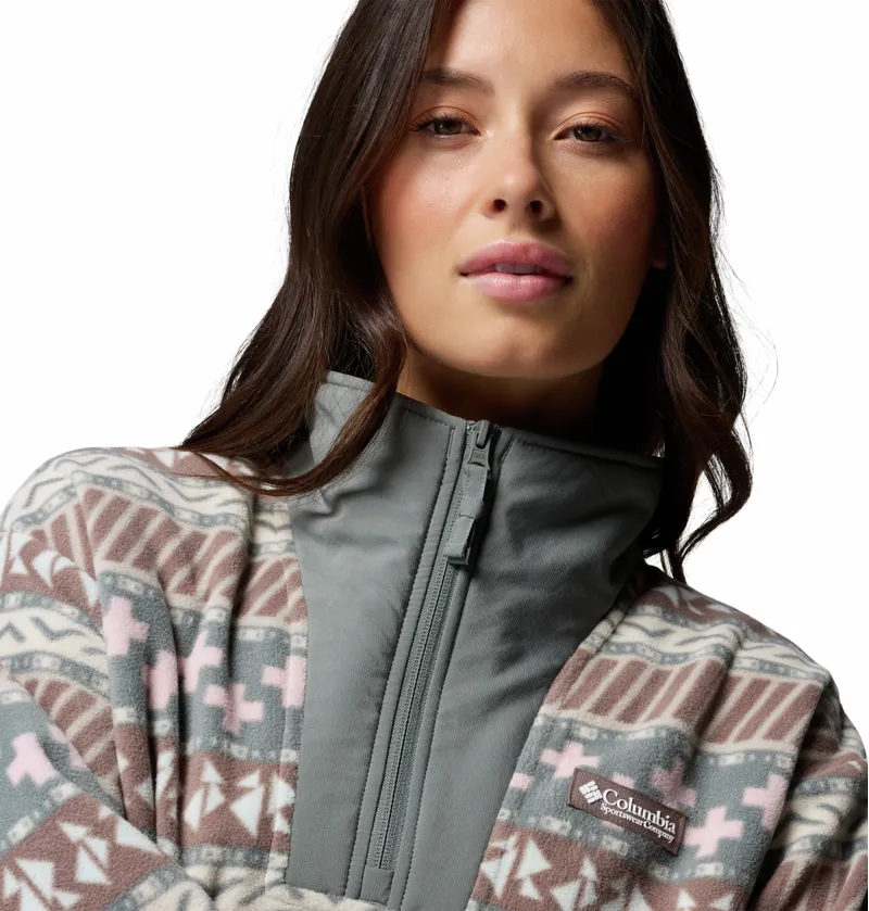 Columbia Women's Sequoia Grove II Printed Half Zip Fleece - Iron Wizard Island-4
