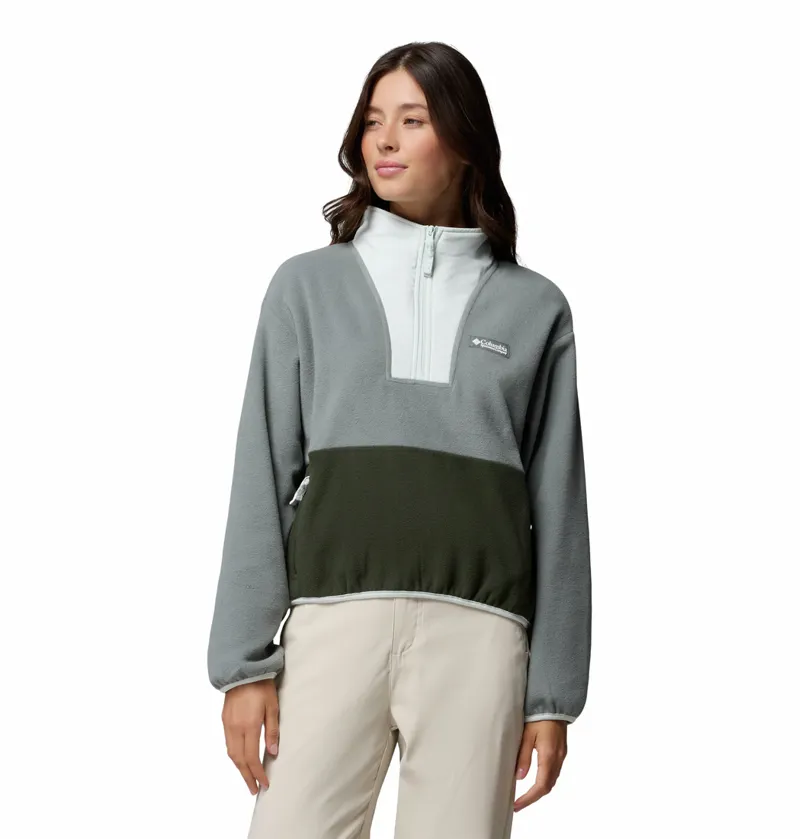 Columbia Women's Sequoia Grove Half Zip Fleece - Sedona Sage/Greenscape/Tea Light-1