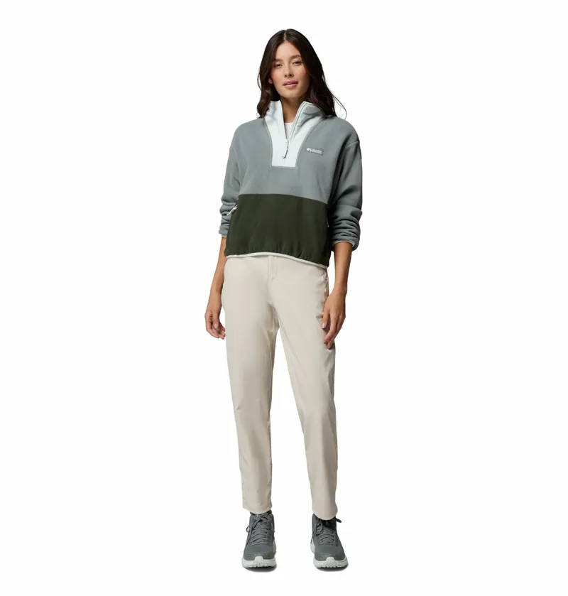 Columbia Women's Sequoia Grove Half Zip Fleece - Sedona Sage/Greenscape/Tea Light-3