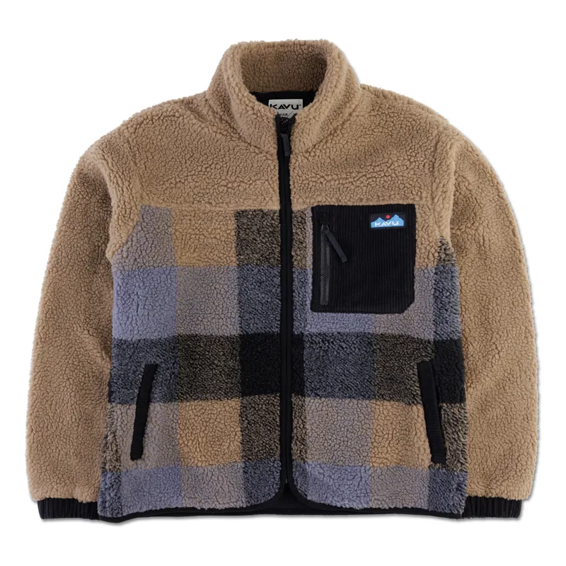 Kavu Willow Creek Sherpa Fleece Jacket - Nightshade Plaid