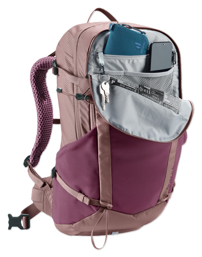 Deuter Women's Futura 21 Litre SL Hiking Backpack - Casis/Ashrose-5