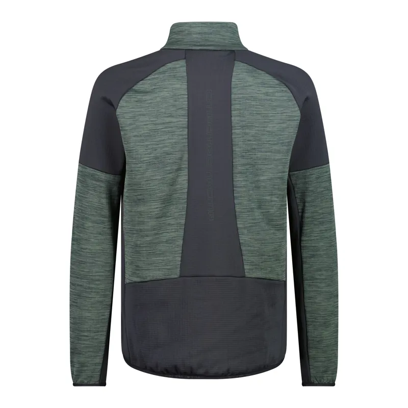 CMP Men's Melange Grid Tech fleece Half Zip - Musk/Miel-1