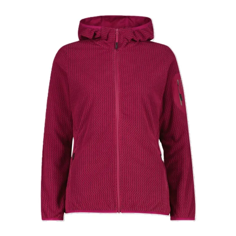 CMP Women's Unlimitech Hooded Fleece Jacket - Amaranto