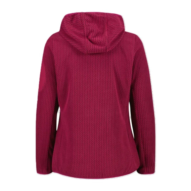 CMP Women's Unlimitech Hooded Fleece Jacket - Amaranto-1
