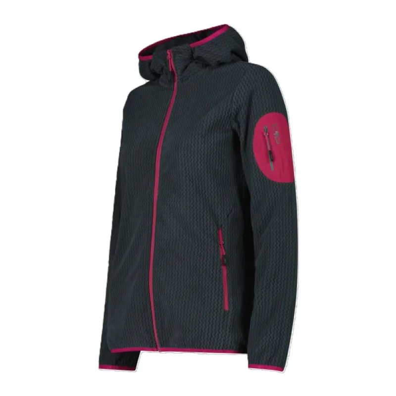 CMP Women's Unlimitech Hooded Fleece Jacket - Jungle-2