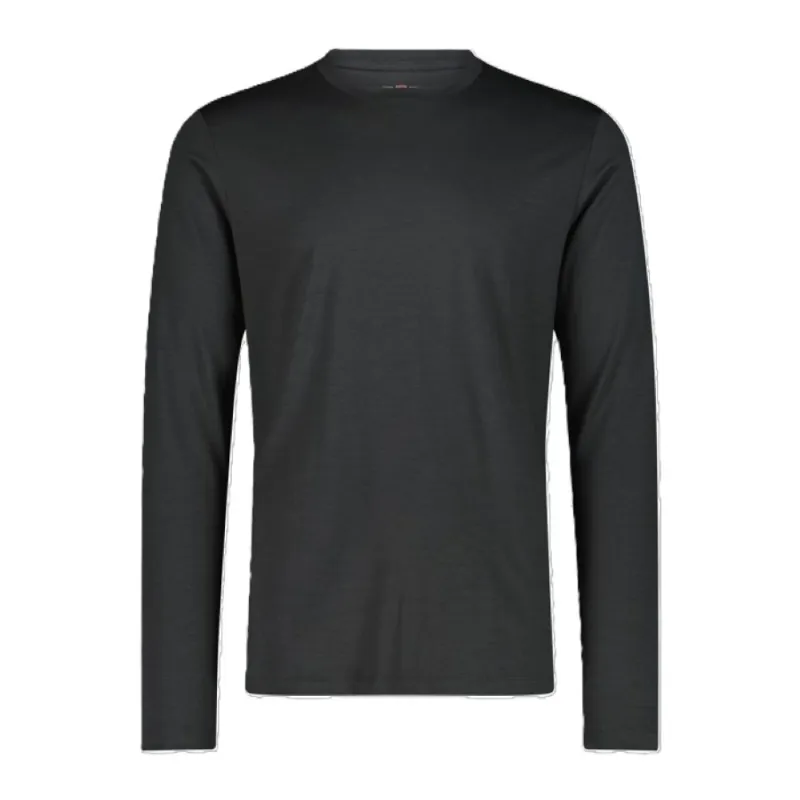 CMP Men's Long Sleeve Merino Blend Base Layer - Solid Black