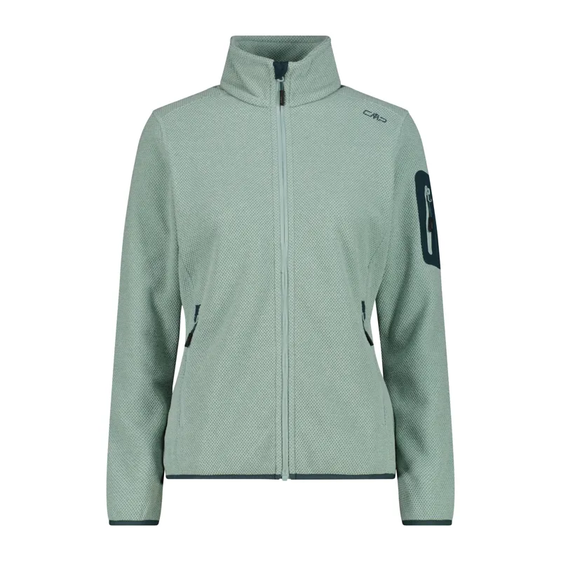 CMP Women's mèlange Knit-Tech heavy fleece - Jade/Trek Green