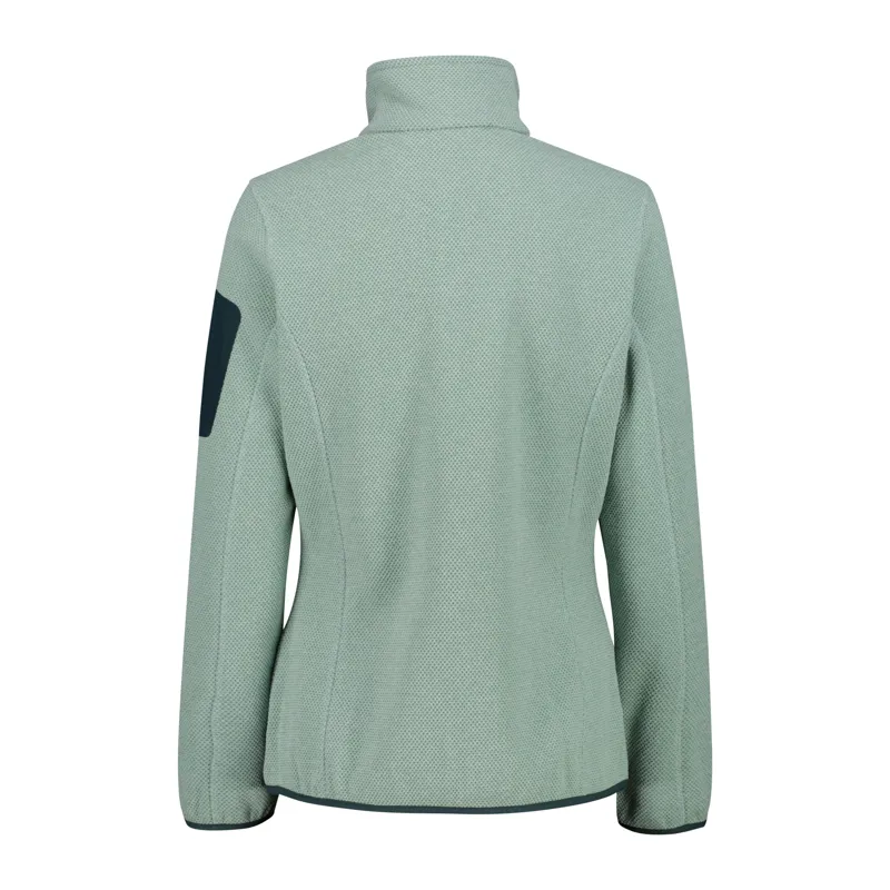 CMP Women's mèlange Knit-Tech heavy fleece - Jade/Trek Green-1