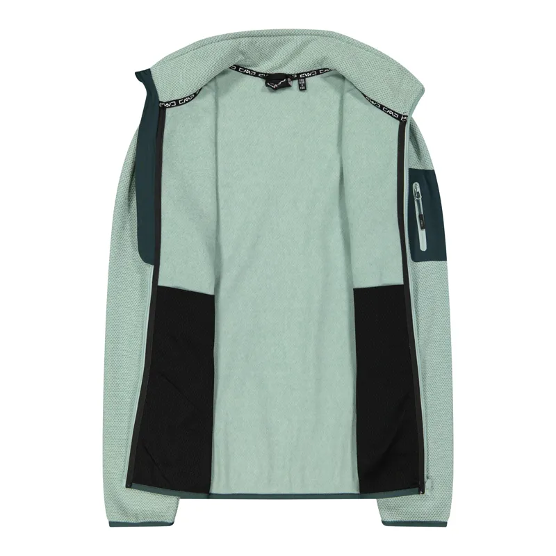 CMP Women's mèlange Knit-Tech heavy fleece - Jade/Trek Green-3