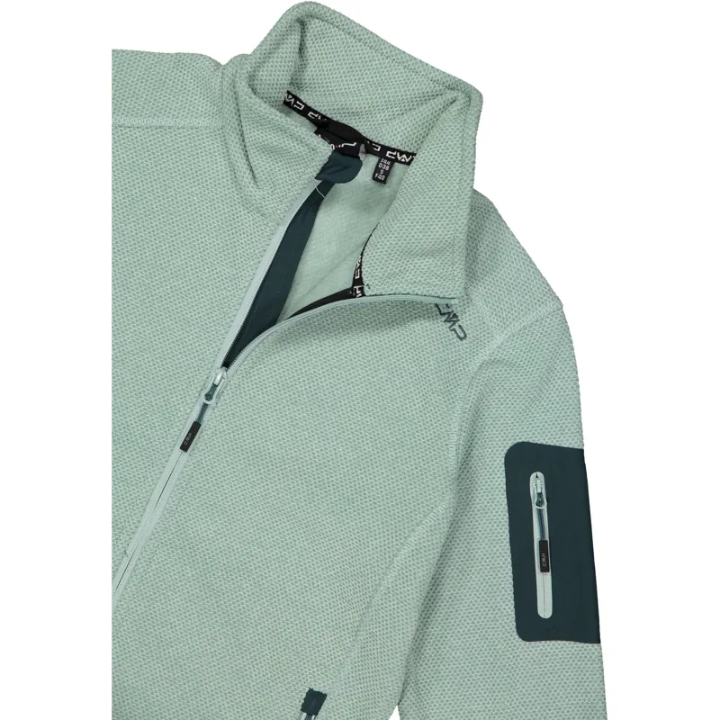 CMP Women's mèlange Knit-Tech heavy fleece - Jade/Trek Green-4