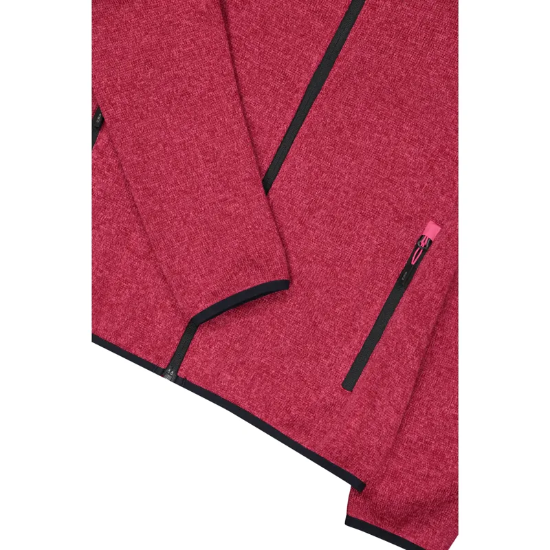 CMP Women's mèlange Knit-Tech heavy fleece - Carminio/Darker-5