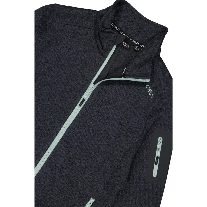 CMP Women's mèlange Knit-Tech heavy fleece - Titanio/Darker-4