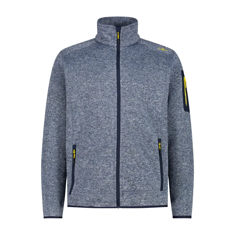 CMP Men's Mèlange Knit-Tech heavy fleece - Bluestone