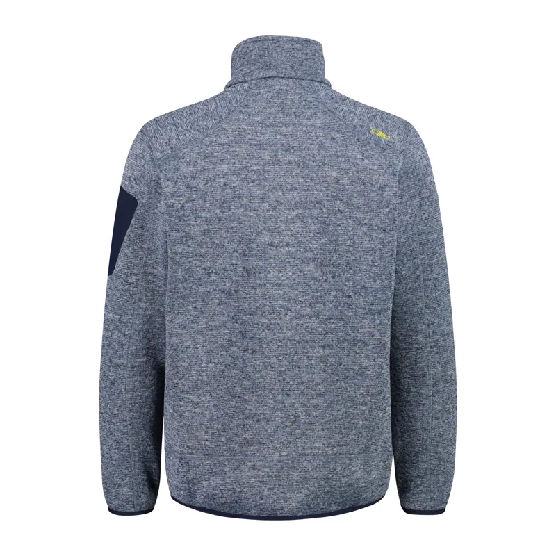 CMP Men's Mèlange Knit-Tech heavy fleece - Bluestone-1