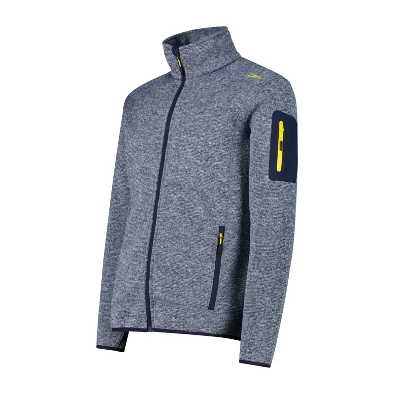 CMP Men's Mèlange Knit-Tech heavy fleece - Bluestone-2