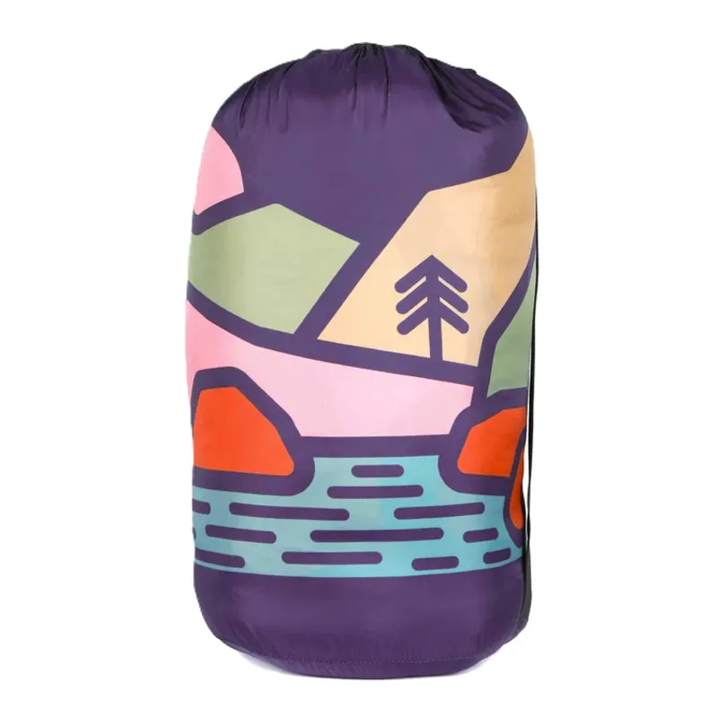 Lifeventure Sundown Berber Fleece Lined Blanket - Mountain Print-1
