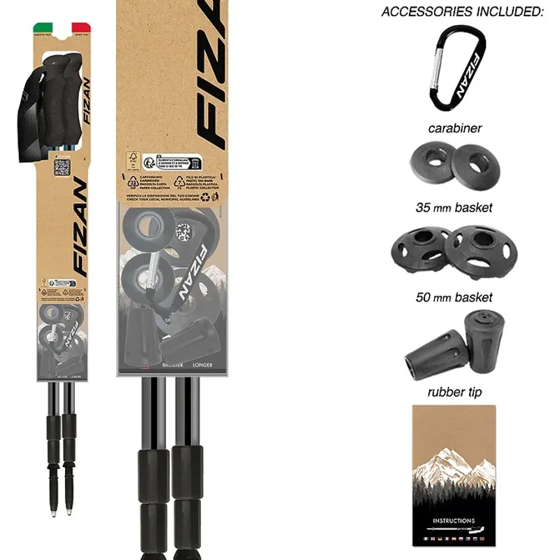 Fizan Prestige Trekking Pole Pair - Blue-3
