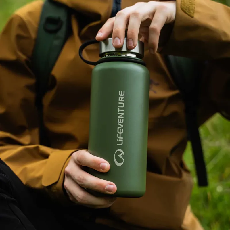 Liveventure Stainless Steel Flask 1000ml - Khaki-2