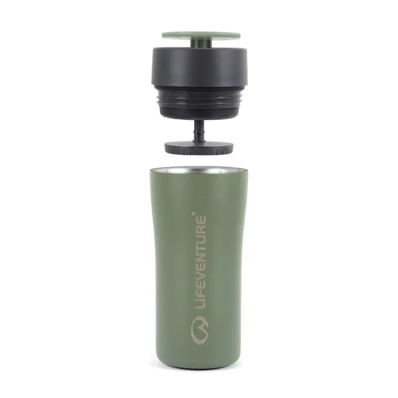 Lifeventure One-Touch Thermal Mug 330ml - Khaki-1