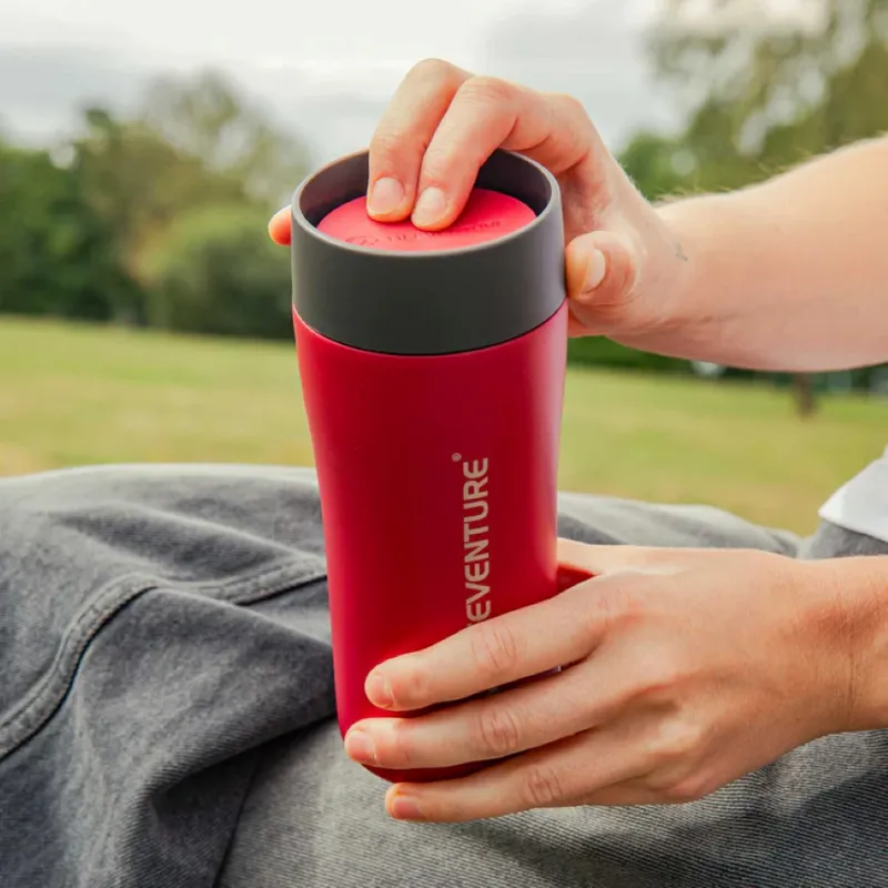 Lifeventure One-Touch Thermal Mug 330ml - Red-3