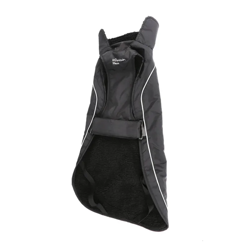 Mountain Paws Fleece Lined  Dog Coat - Black-2
