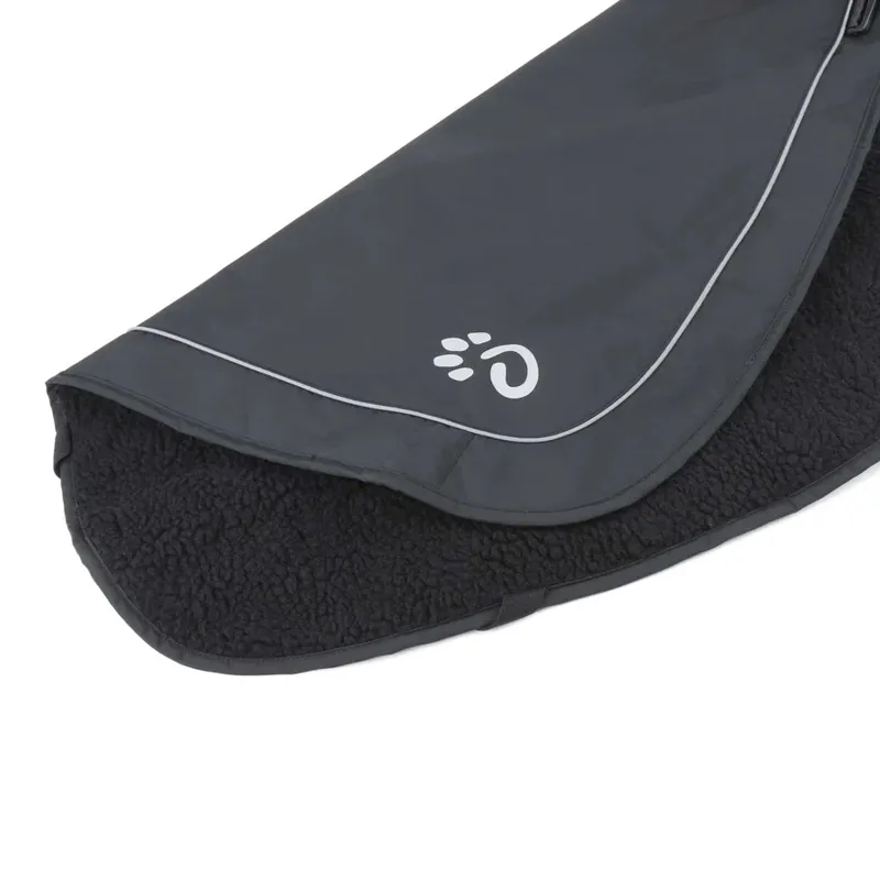 Mountain Paws Fleece Lined  Dog Coat - Black-3