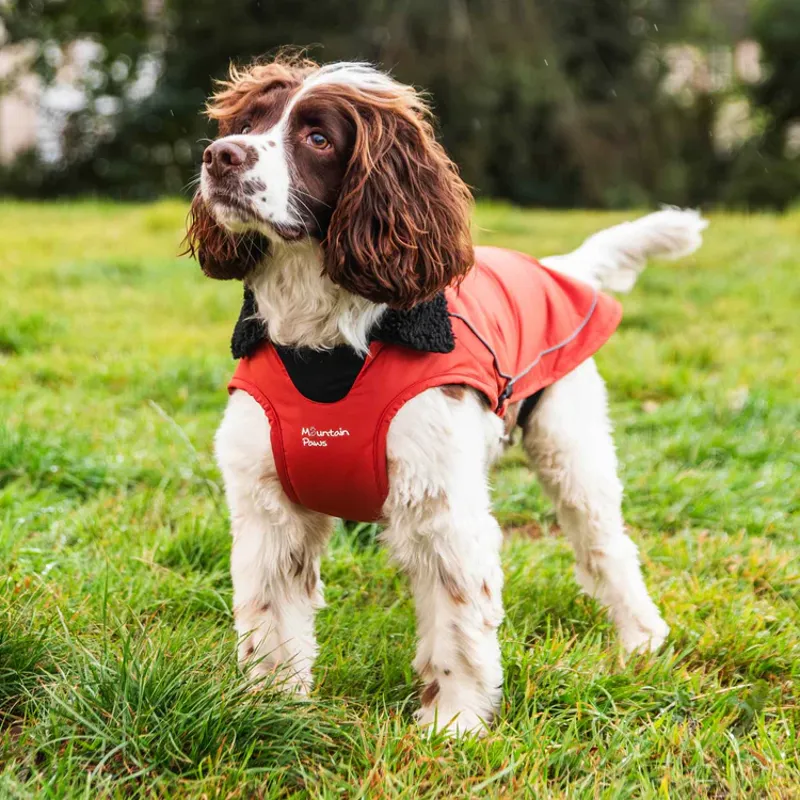 Mountain Paws Fleece Lined Dog Coat - Orange-4