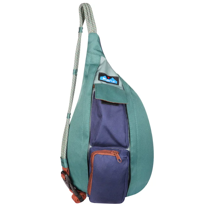 KAVU Unisex Mini Rope Sling Crossbody Tas (pak van 1), Oceaan Citrus, Eén maat
