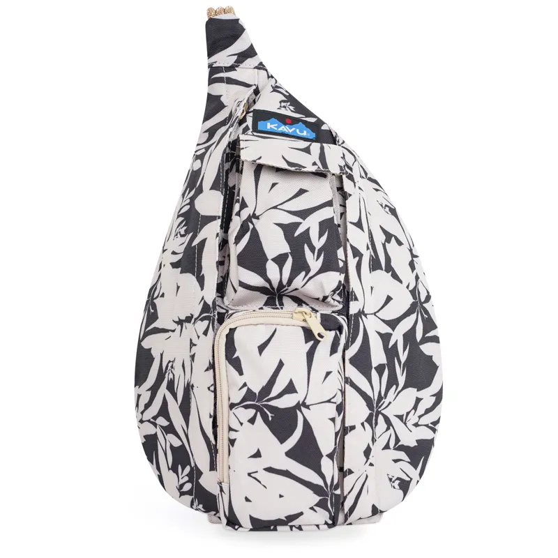 Kavu Mini Rope Sling Bag - BW Fronds-3
