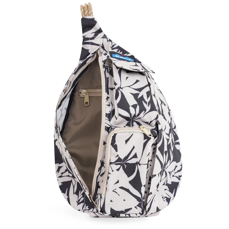 Kavu Mini Rope Sling Bag - BW Fronds-2