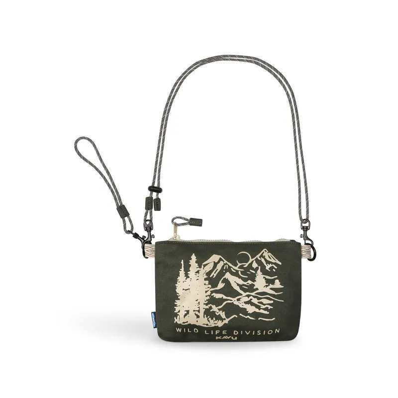 Kavu Cozy Cache Cross Body Wallet - Greenwood