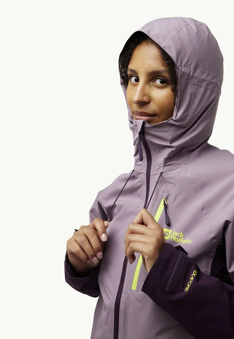 Jack Wolfskin Women's Eagle Peak 2L Waterproof Jacket - Wild Blossom-6