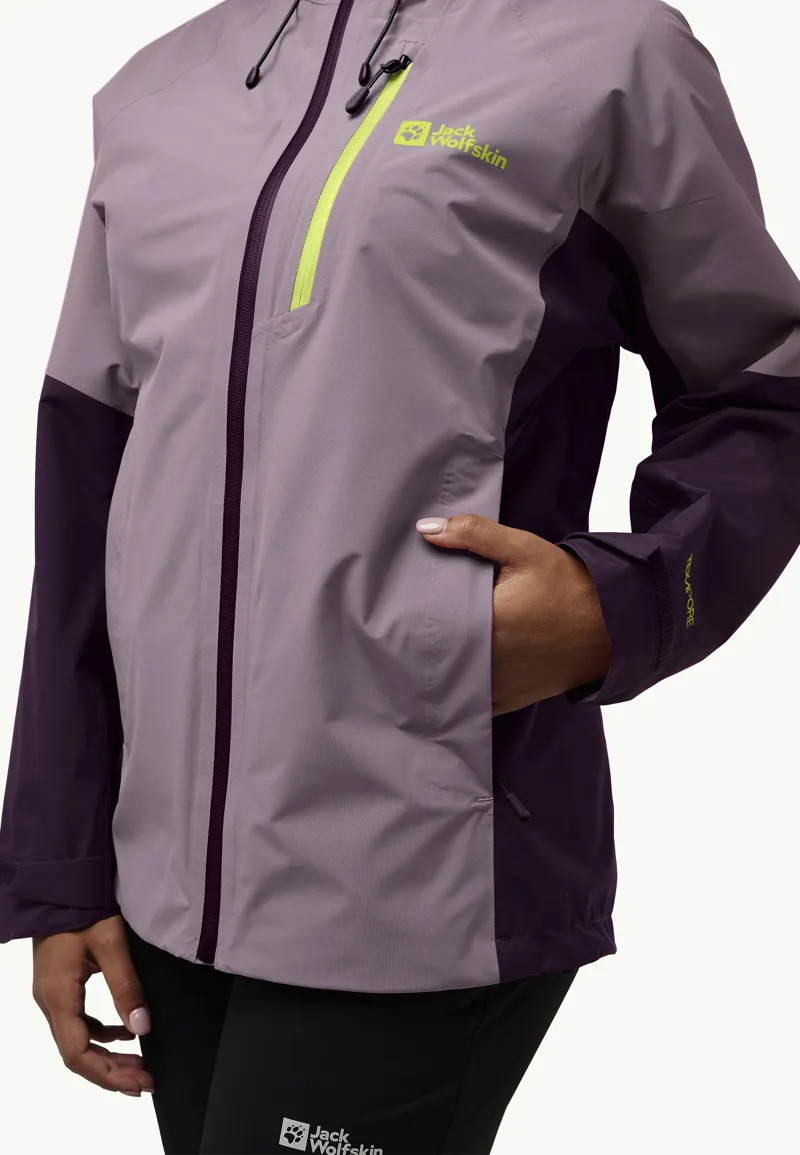 Jack Wolfskin Women's Eagle Peak 2L Waterproof Jacket - Wild Blossom-8