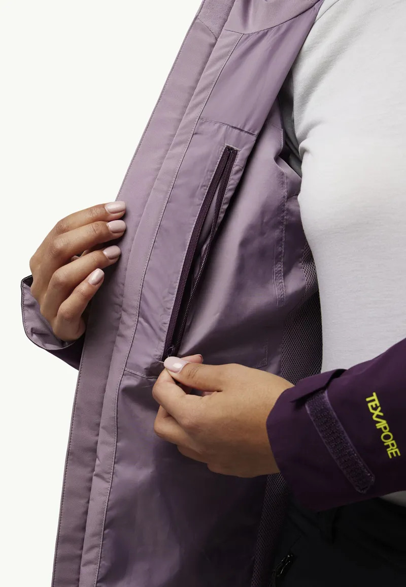 Jack Wolfskin Women's Eagle Peak 2L Waterproof Jacket - Wild Blossom-10