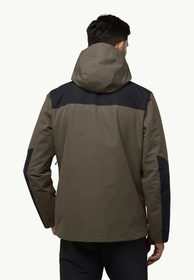 Jack Wolfskin Men's Jasper 3 in1 Waterproof Jacket - Cold Coffee-5