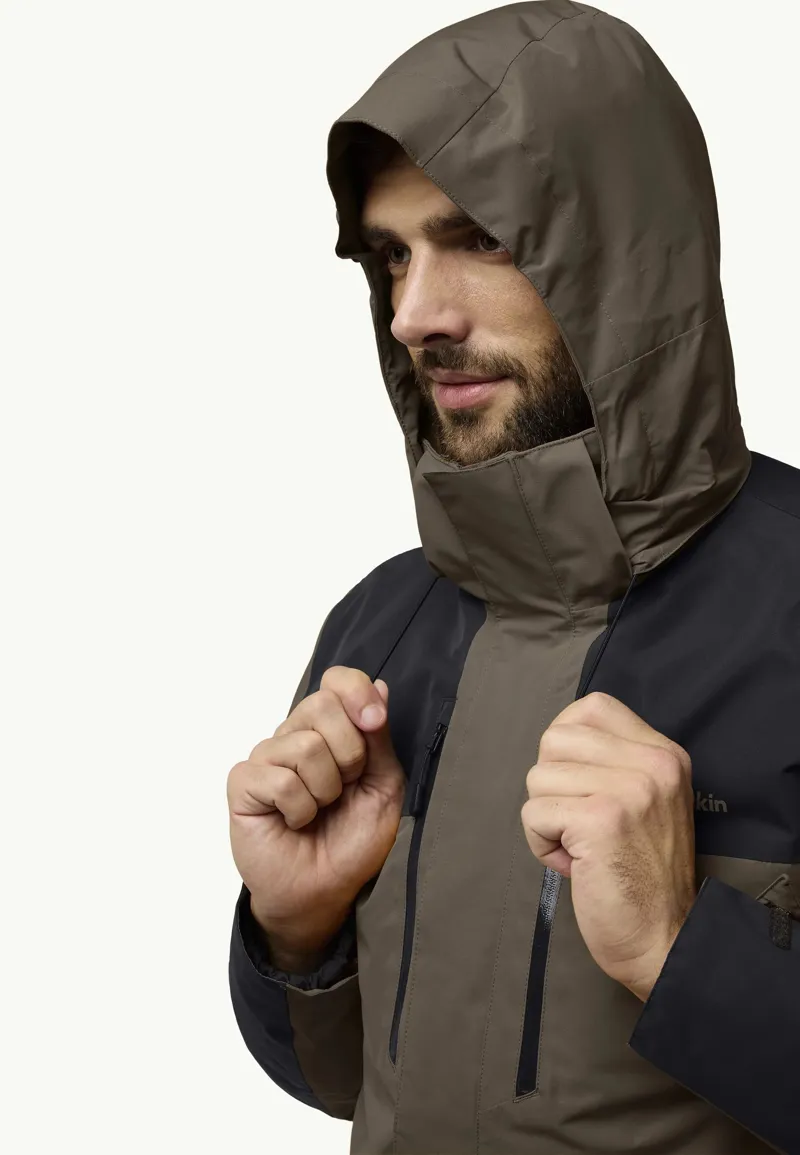 Jack Wolfskin Men's Jasper 3 in1 Waterproof Jacket - Cold Coffee-8