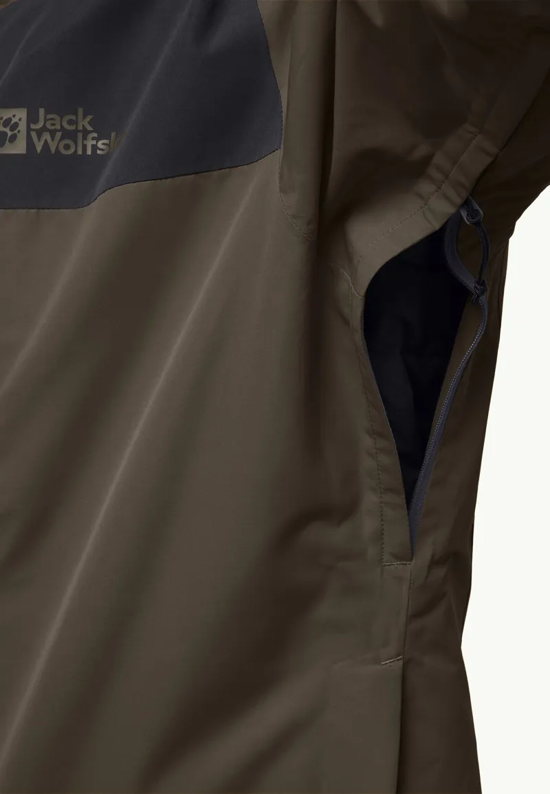 Jack Wolfskin Men's Jasper 3 in1 Waterproof Jacket - Cold Coffee-11