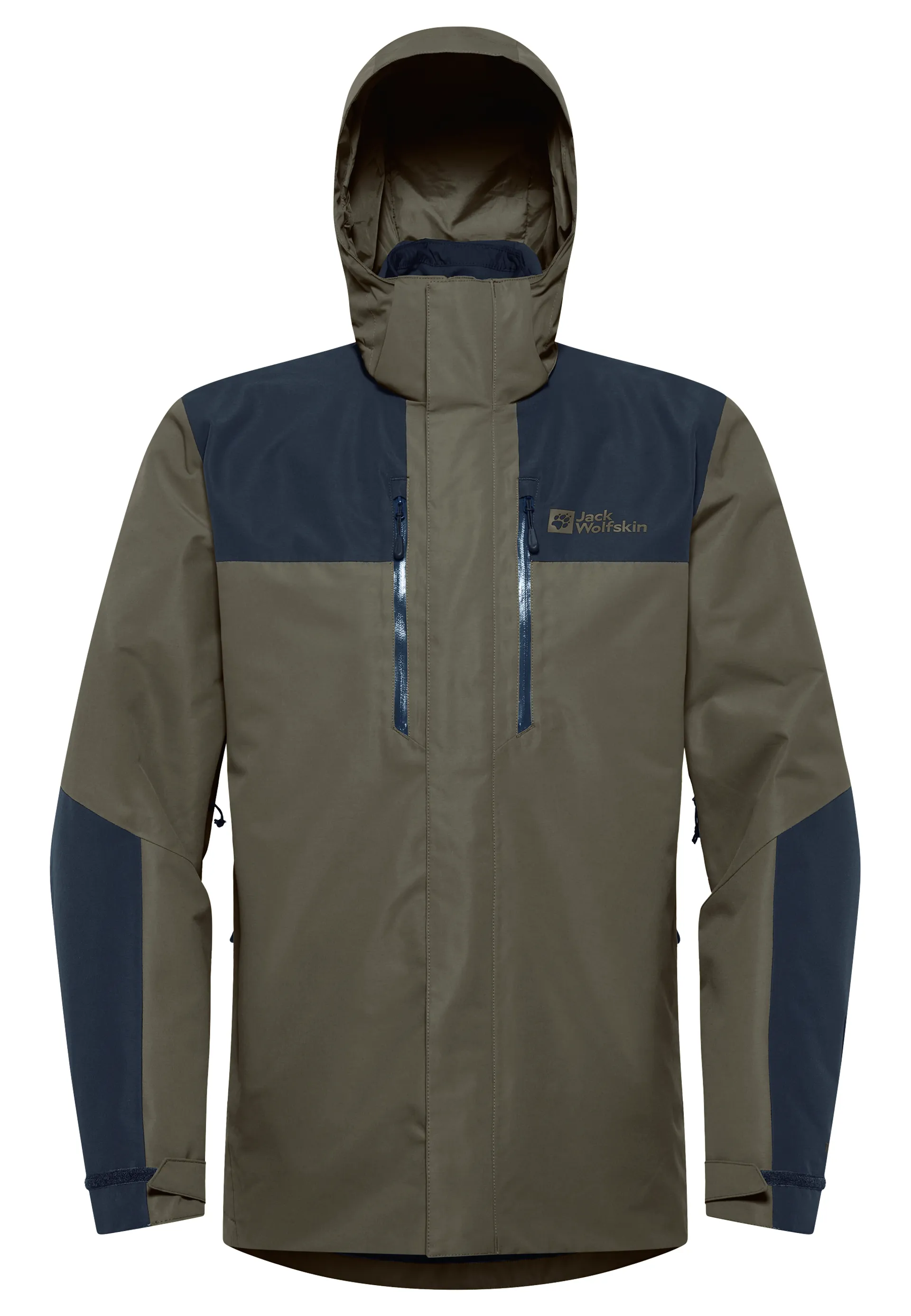 Jack Wolfskin Men's Jasper in1 Waterproof Jacket Cold Coffee