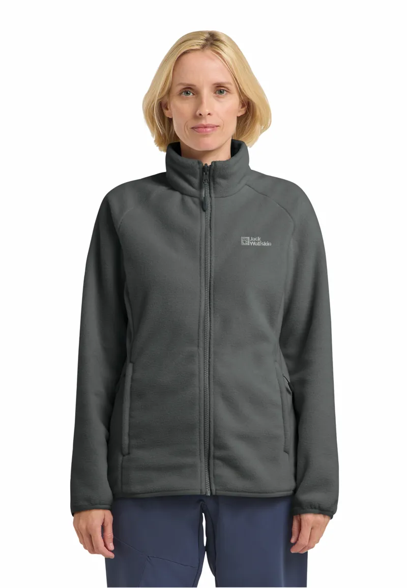 Jack Wolfskin Women's Moonrise Full Zip Fleece - Slate Green-2