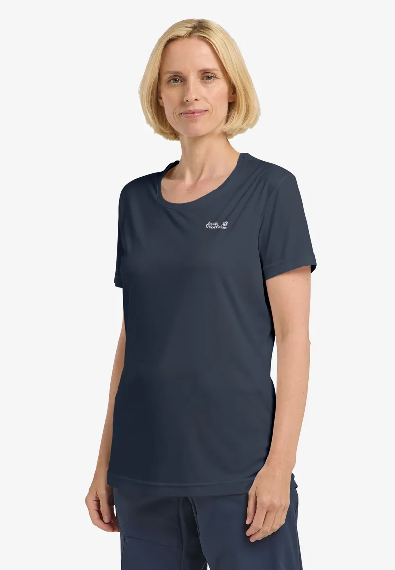 Jack Wolfskin Women's Tech Tee - Midnight Sky-2